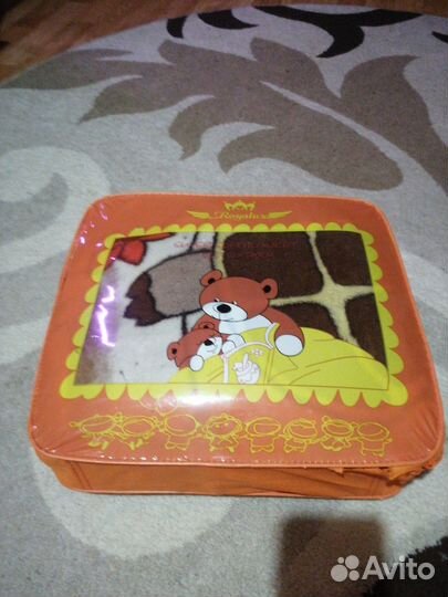 Плед детский плюшевый