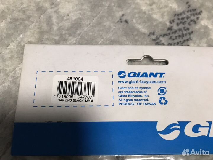 Рога на руль giant эргономичные, 82 мм, 115 г