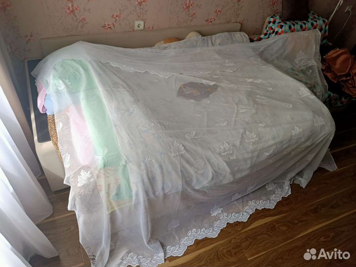 Тюль и атласные шторы