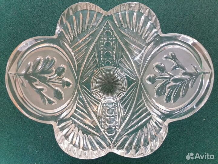 Хрусталь салатник СССР жёлуди