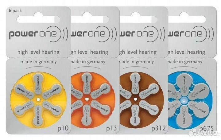 Батарейки для слух.ап р 675 power one