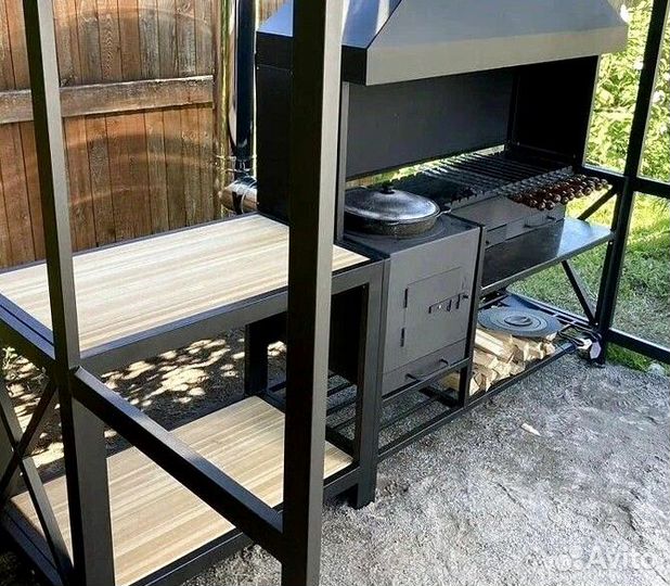 Мангал с печкой
