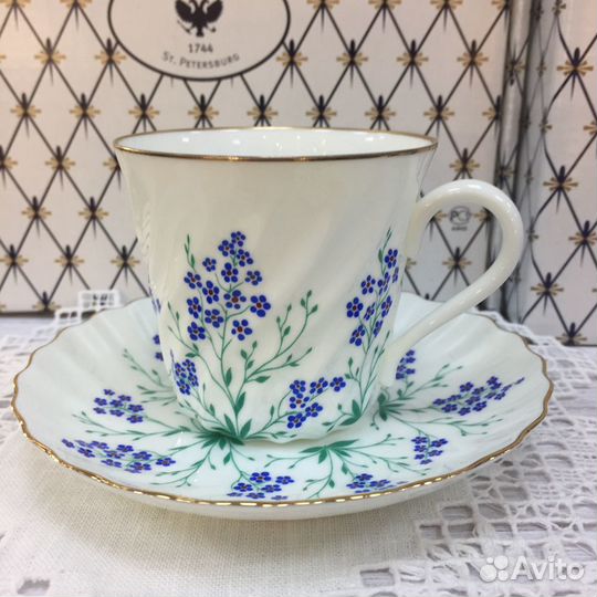 Чашка с блюдцем Императорский фарфор(лфз)