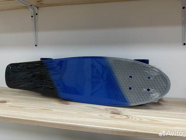 Скейтборд с чехлом, пенни борд, фишборд, синий