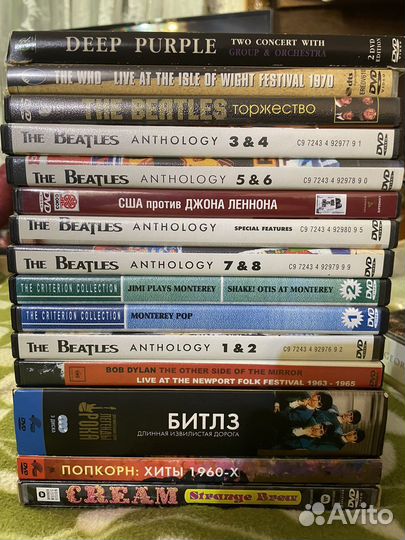 Коллекция DVD The Beatles, Deep Purple и др