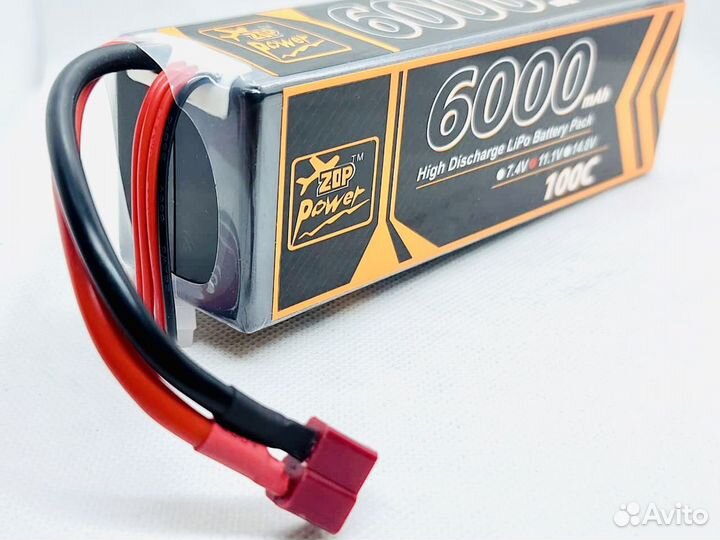 Аккумулятор Lipo li-po 2s 7,6v 6000mah 100C Новые