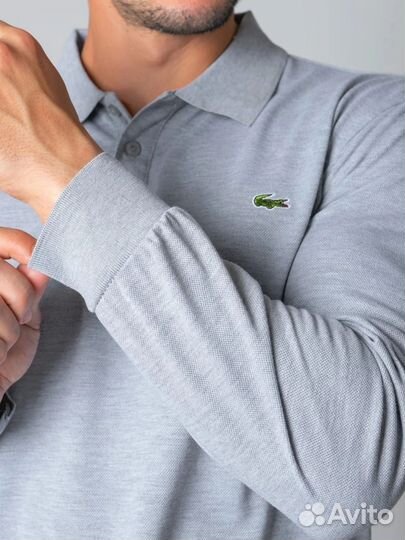 Polo lacoste мужское длинный рукав