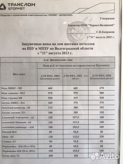 Прием лома черных и цветных металлов