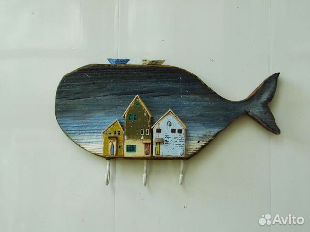 Панно-вешалка деревянное