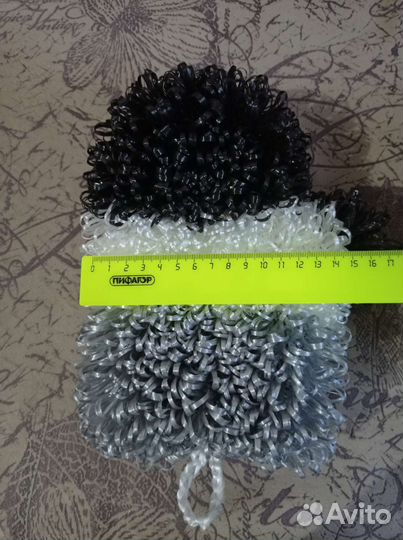 Мочалка - варежка ручной работы 