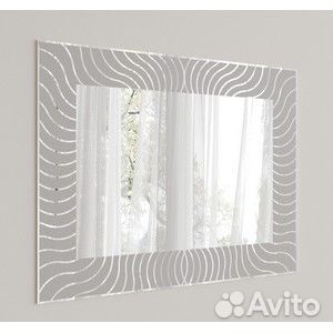 Зеркало прямоугольное с пескоструйной обработкой М