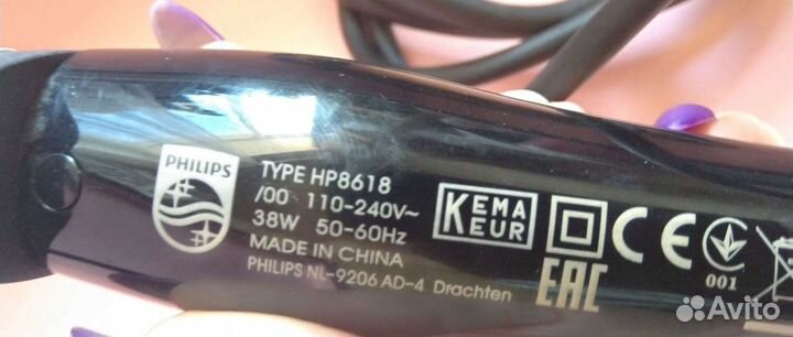Конические щипцы/плойка/стайлер Philips