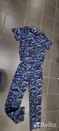 Форма Синяя Точка короткий рукав Вискоза