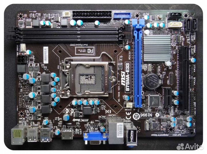 Материнская плата MSI B75MA-E33 + i7 3770K + 16GB