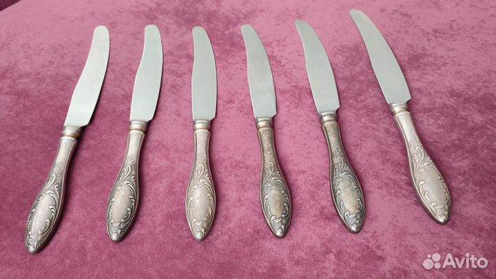 Ножи мельхиоровые СССР пламя