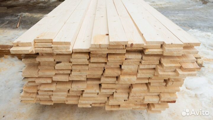 Доска обрезная естественной влажности 75х200х6000