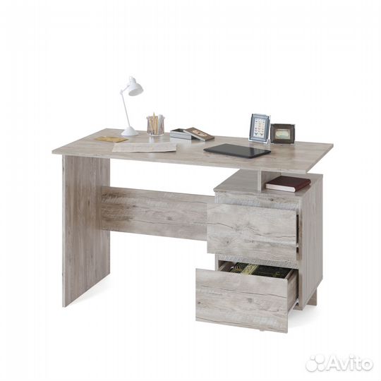Письменный стол спм-19, цвет дуб юкон, шхгхв 120х60х74 см., письменный стол, универсальная сборка