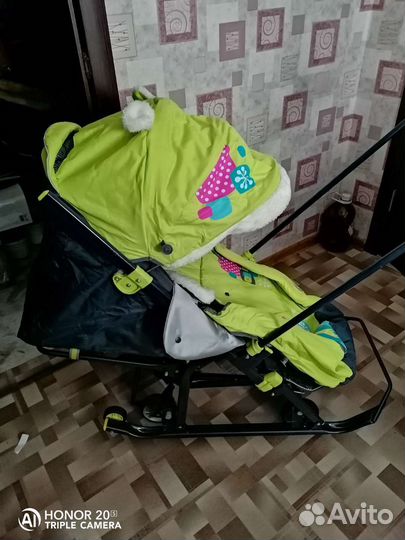Детские санки коляска