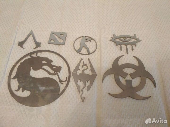 Игровые эмблемы из 2мм нержавейки