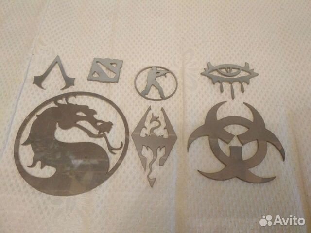 Игровые эмблемы из 2мм нержавейки