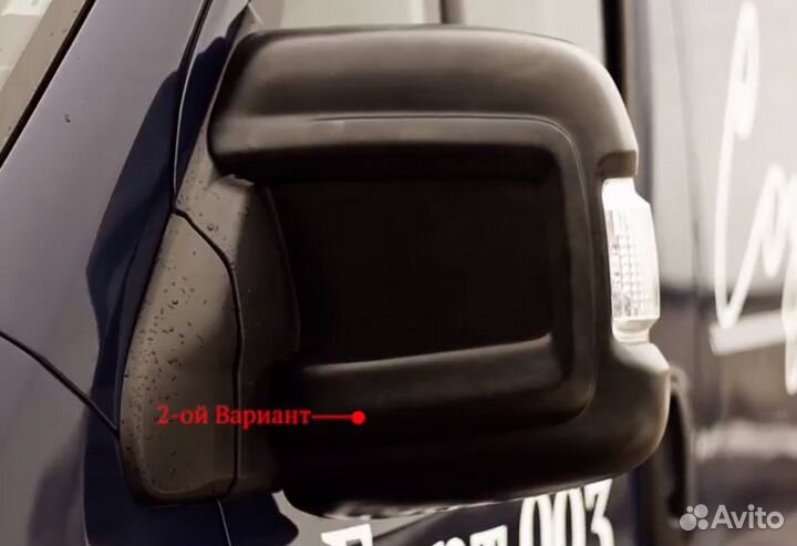 Накладки на зеркала Peugeot Boxer 2006-нв (чёрные)