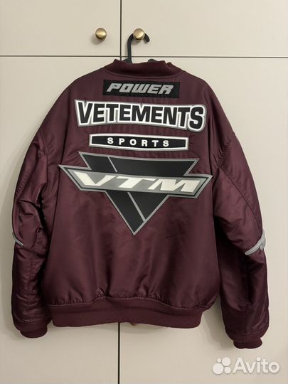 Бомбер Vetements alpha industries racing