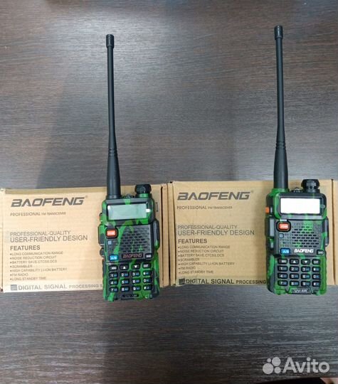Комплект Раций Baofeng UV-5R зеленые