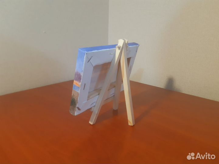 Мини картина маслом море дюны