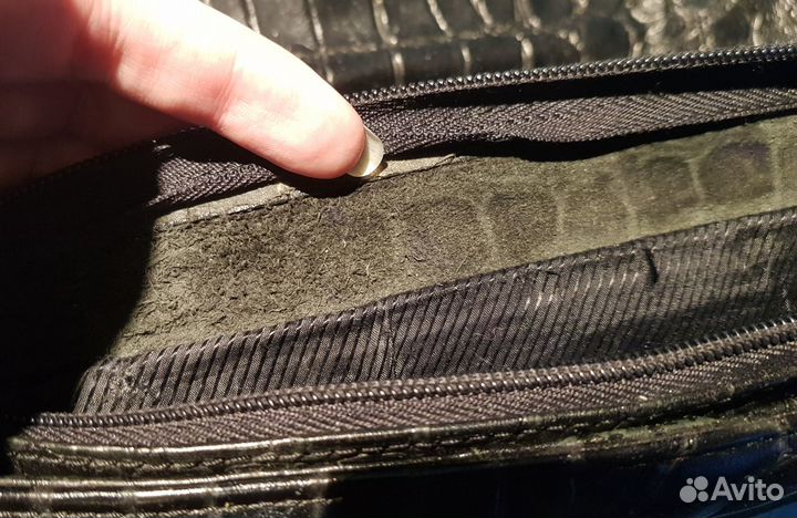 Сумка кожаная черная