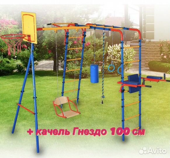 Детская площадка для дачи с качелями гнездо