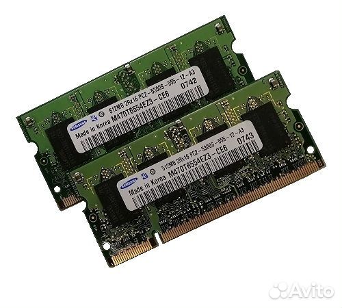 Б/у озу So-Dimm 1Gb PC2-5300, DDR2-667 Samsung m47