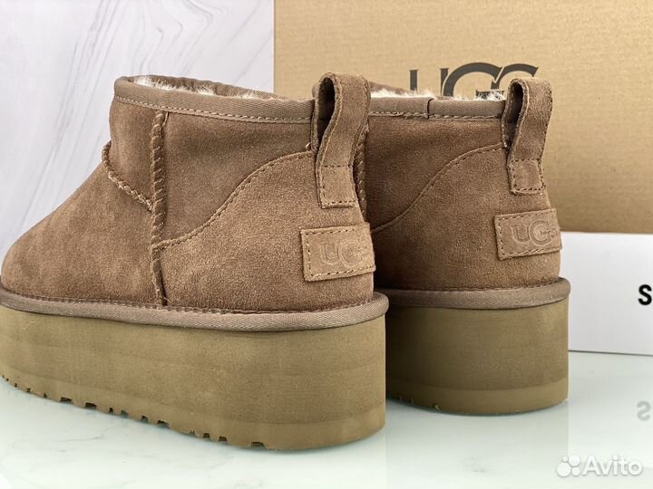 Угги женские UGG Platform ultra mini Cappuccino