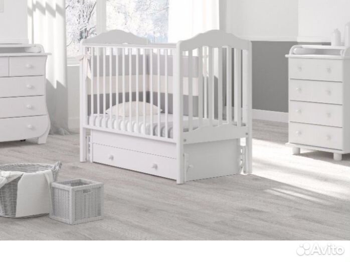 Кроватка с универсальным маятником+ортопедматрас