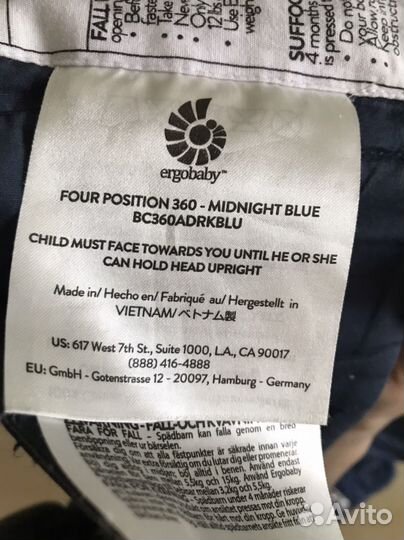 Эргорюкзак ergobaby 360