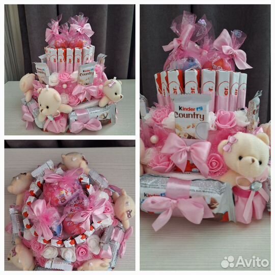 Сладкий торт из киндеров