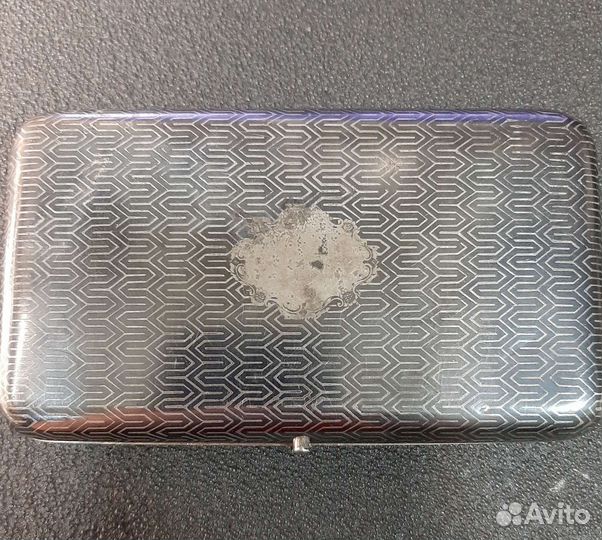 Старинный портсигар-серебро-84 проба
