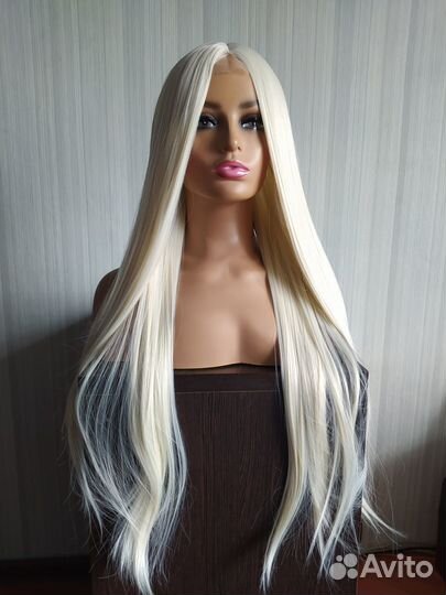 Парик блонд длинный прямой