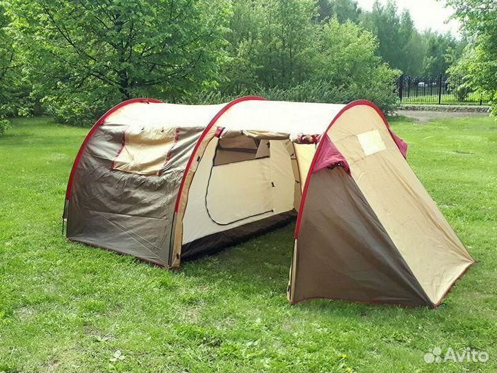 Палатка 4хместная двухслойная с тамбуром и отсеком