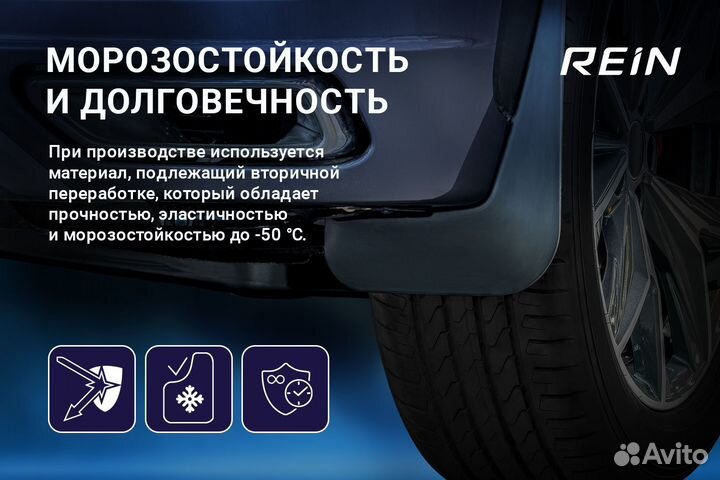 Брызговики передние renault Logan, 2014- сед. 2 шт. (standart) / Рено Логан