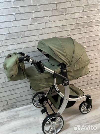 Коляска 2в1 Dalux, luxmom, Darex (хаки )