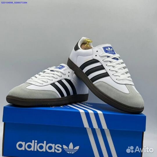 Кроссовки Adidas Samba White/Black (Арт.15800)