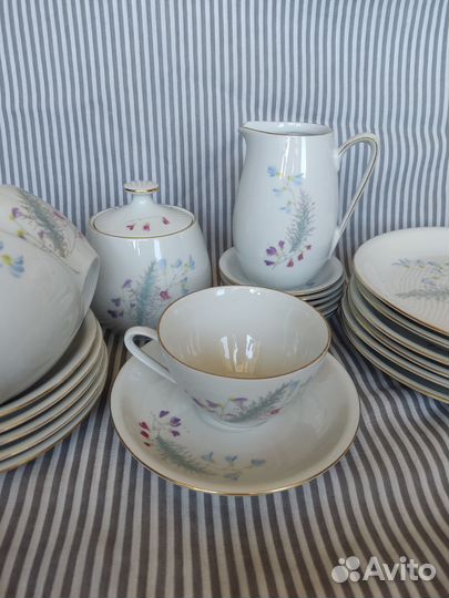 Чайно кофейный сервиз гдр душистый горошек