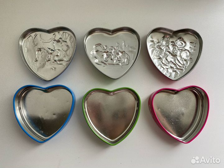 Дисней Disney жестяные баночки сердечки коробочки