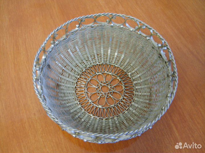 Ваза - конфетница из мельхиора (СССР)