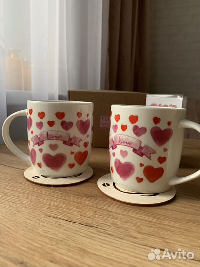 Подставка под горячее под чашку, комплект 2 штуки