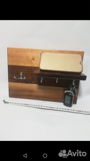 Ключница полка деревянная ручной работы