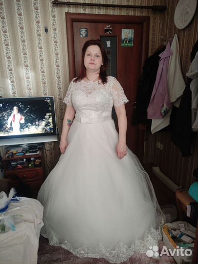 Свадебное платье 48-52 размер