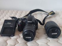 Зеркальный фотоаппарат Nikon d3100 с 2 обьективами