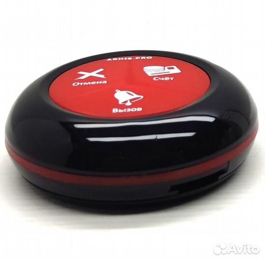 Кнопка вызова официанта Премиум черно-красная