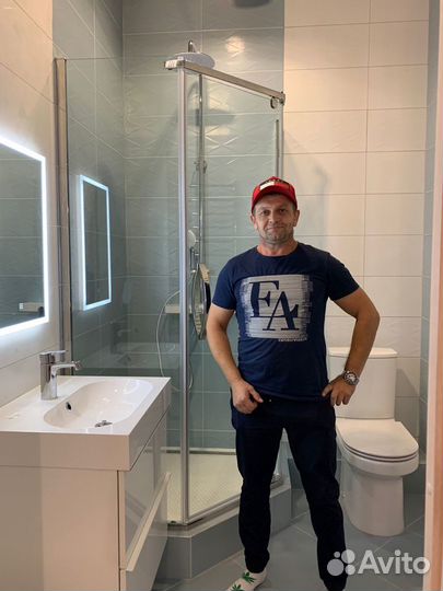 Ванные комнаты, Керамогранит, квартиры под ключ